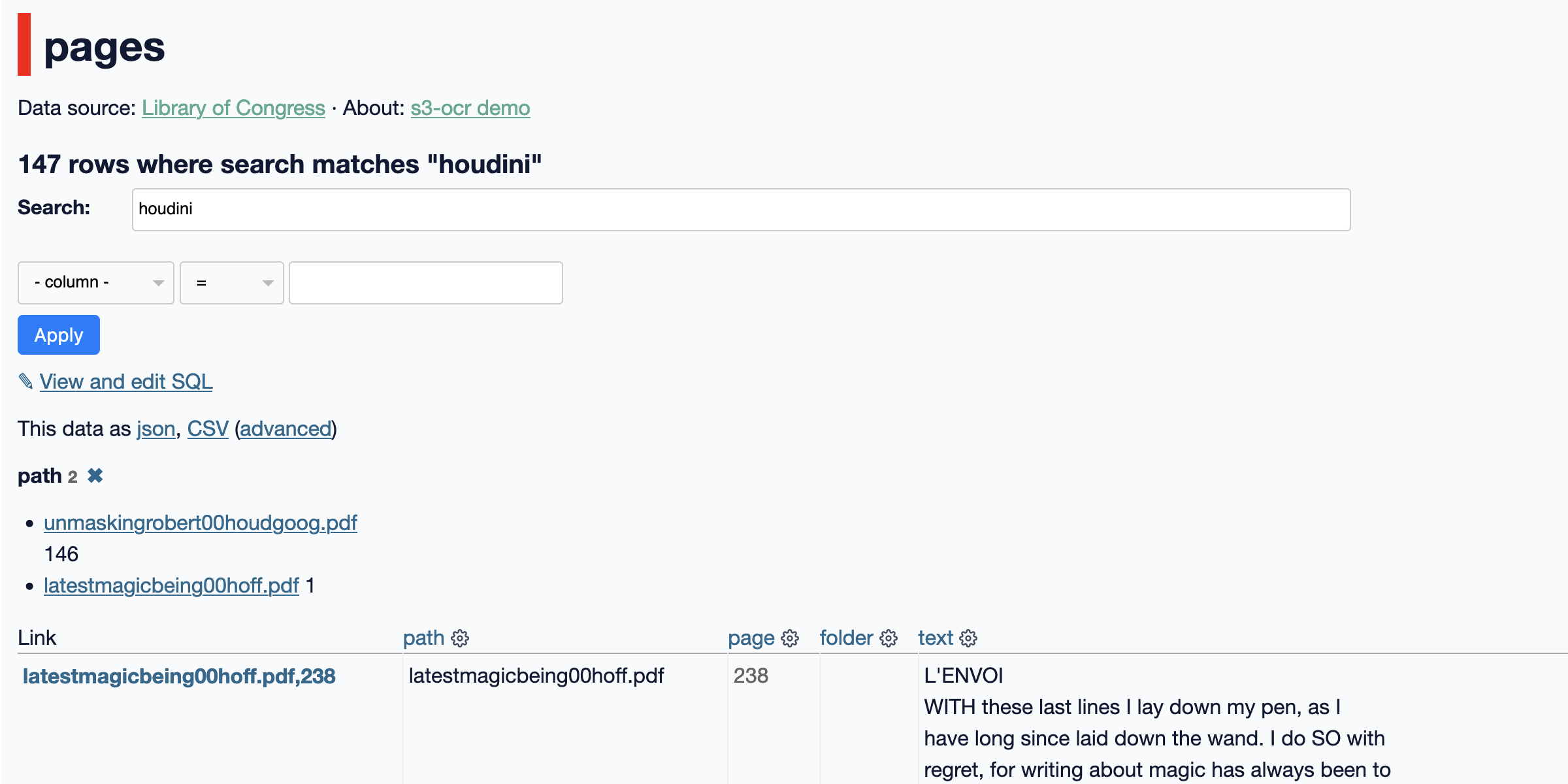 Visit s3-ocr: Extract text from PDF files stored in an S3 bucket